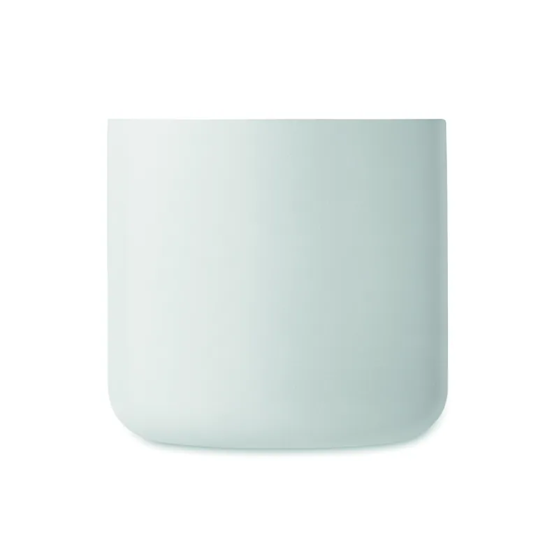 Betulla – Tazza da viaggio in acciaio inox riciclato 350 ml, colore Bianco, vista lato
