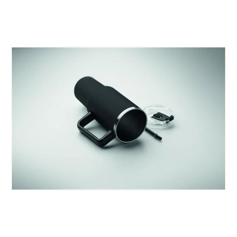 Geyser – Bicchiere riutilizzabile in acciaio inox riciclato 1200 ml, colore Nero