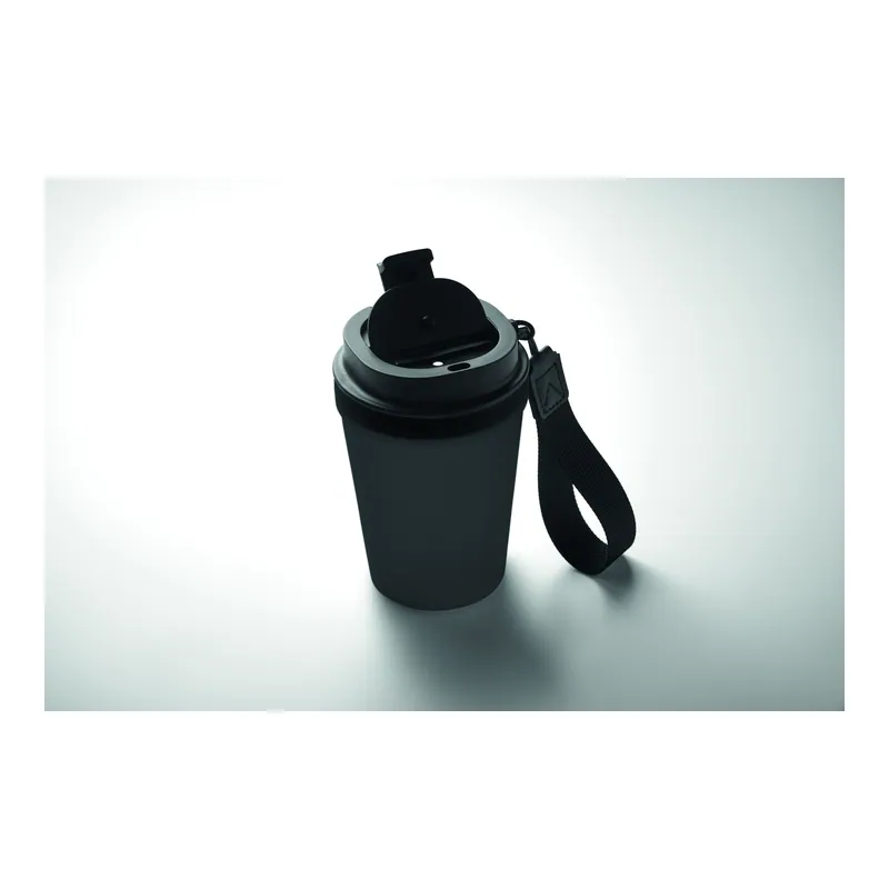 Onda – Bicchiere riutilizzabile in polipropilene 300 ml, colore Nero, vista lato