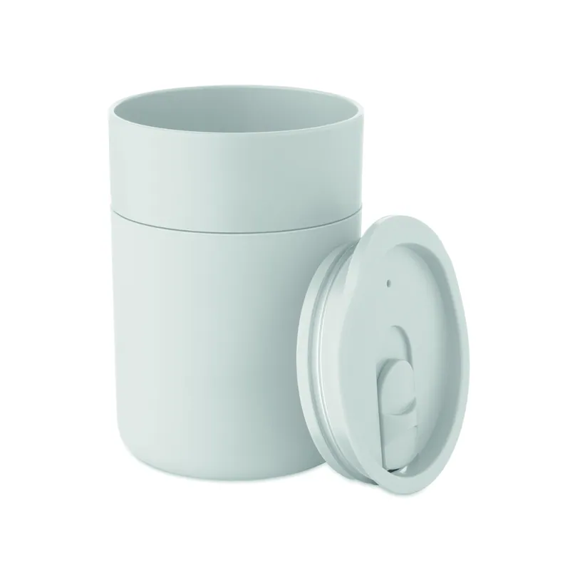 Olivo – Bicchiere riutilizzabile in polipropilene 330 ml, colore Bianco, vista retro