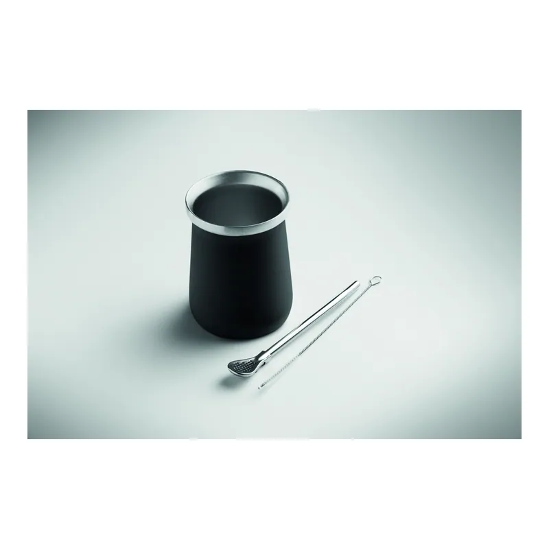 Salice – Tazza da viaggio in acciaio inox, colore Nero, vista dettaglio