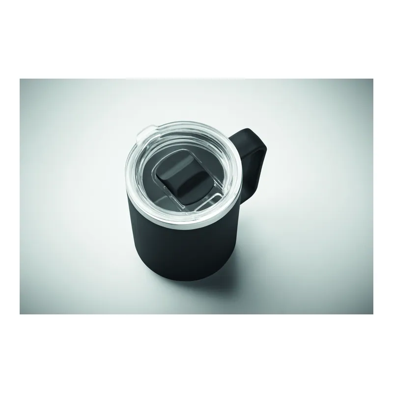 Maestrale – Tazza da viaggio in acciaio inox 400 ml, colore Nero