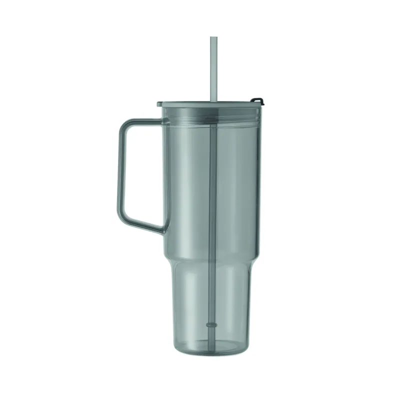 Crepuscolo – Bicchiere riutilizzabile in RPET riciclato 1200 ml, colore Grigio Trasparente, vista lato