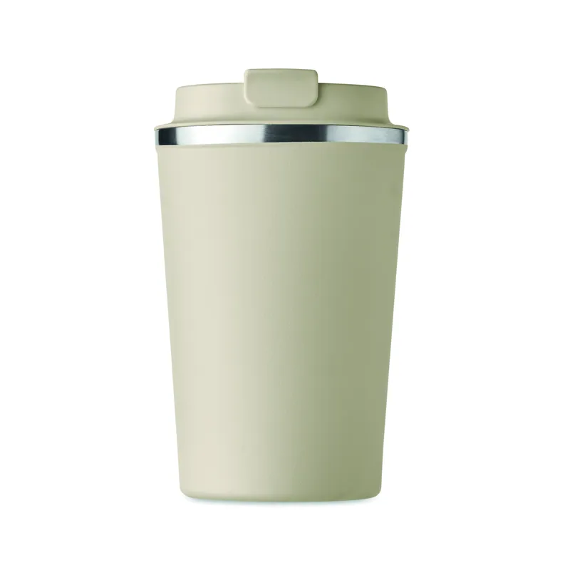 Camoscio – Bicchiere riutilizzabile in acciaio inox 350 ml, colore Beige, vista lato