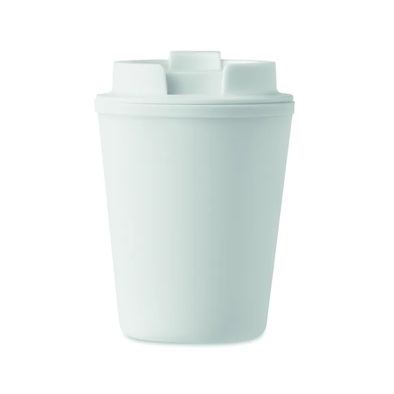 Glicine – Bicchiere riutilizzabile in polipropilene 300 ml, colore Bianco, vista retro