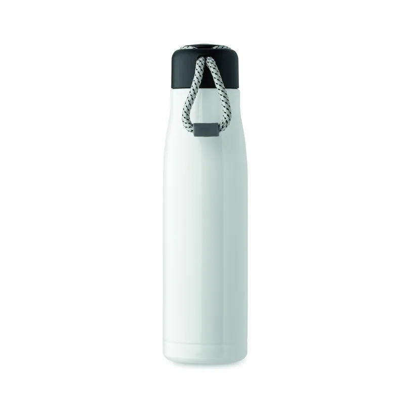 Vespro – Borraccia termica in acciaio inox riciclato 500 ml, colore Bianco, vista aperta