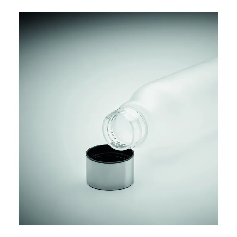 Grandine – Borraccia sportiva in RPET riciclato 600 ml, colore Bianco Trasparente, vista dall alto