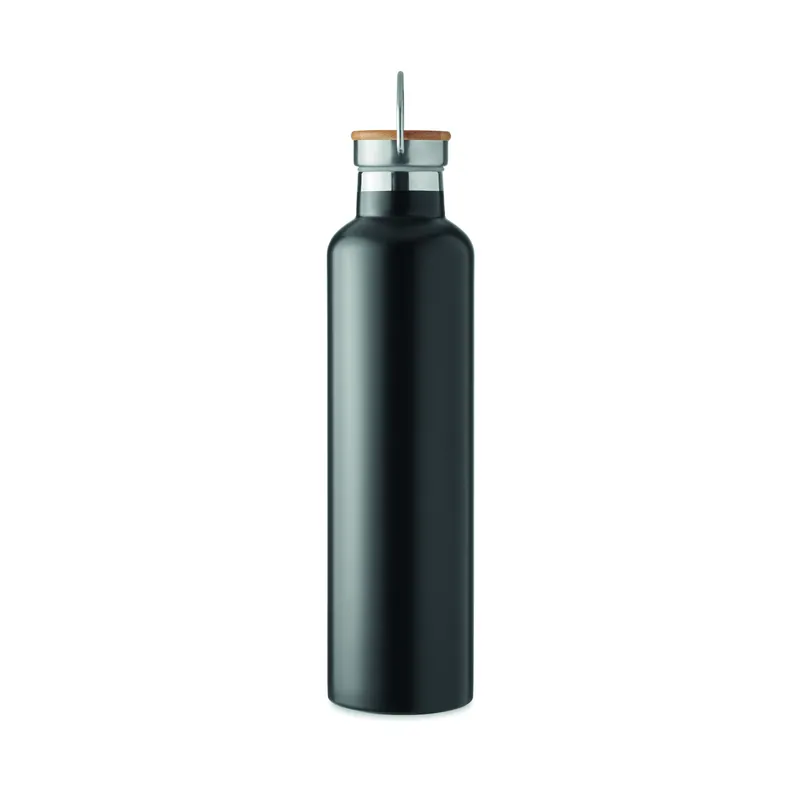 Travertino – Thermos in acciaio inox 1 litro, colore Nero, vista retro