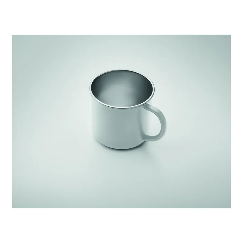 Pineta – Tazza da viaggio in acciaio inox riciclato 300 ml, colore Bianco, vista dettaglio