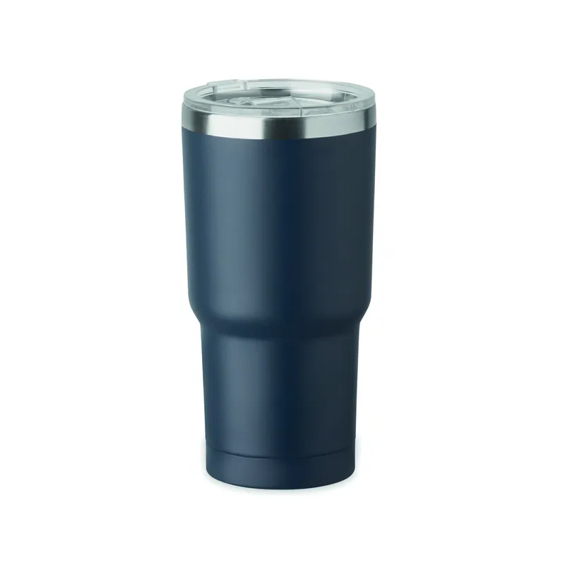 Ambra – Bicchiere riutilizzabile in acciaio inox 550 ml, colore Francese Navy, vista fronte