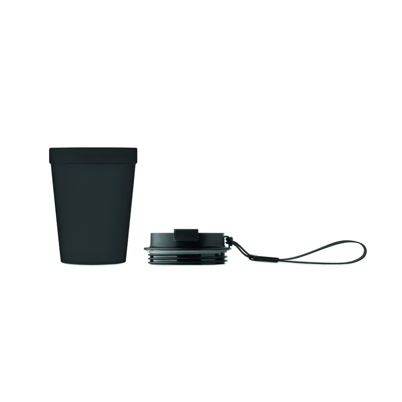 Onda – Bicchiere riutilizzabile in polipropilene 300 ml, colore Nero, vista aperta