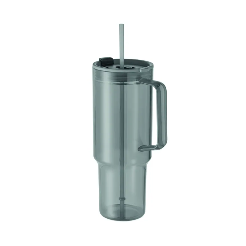 Crepuscolo – Bicchiere riutilizzabile in RPET riciclato 1200 ml, colore Grigio Trasparente, vista retro