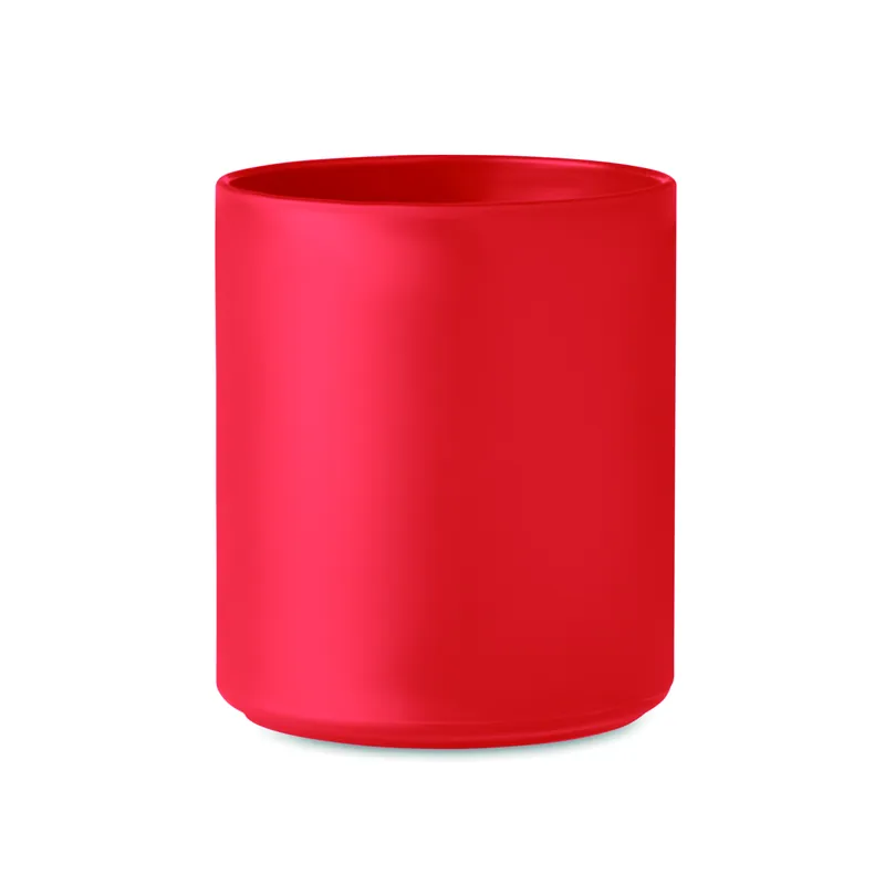 Fiordaliso – Bicchiere riutilizzabile in polipropilene 300 ml, colore Rosso, vista lato