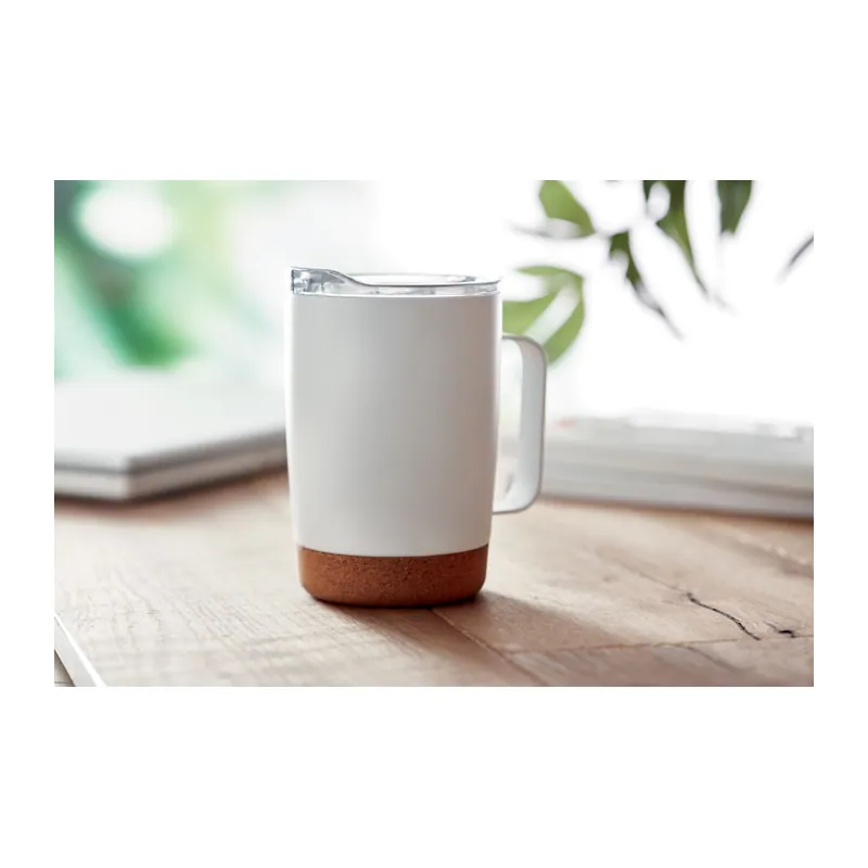 Risacca – Bicchiere riutilizzabile in acciaio inox 300 ml, colore Bianco, foto ambientata