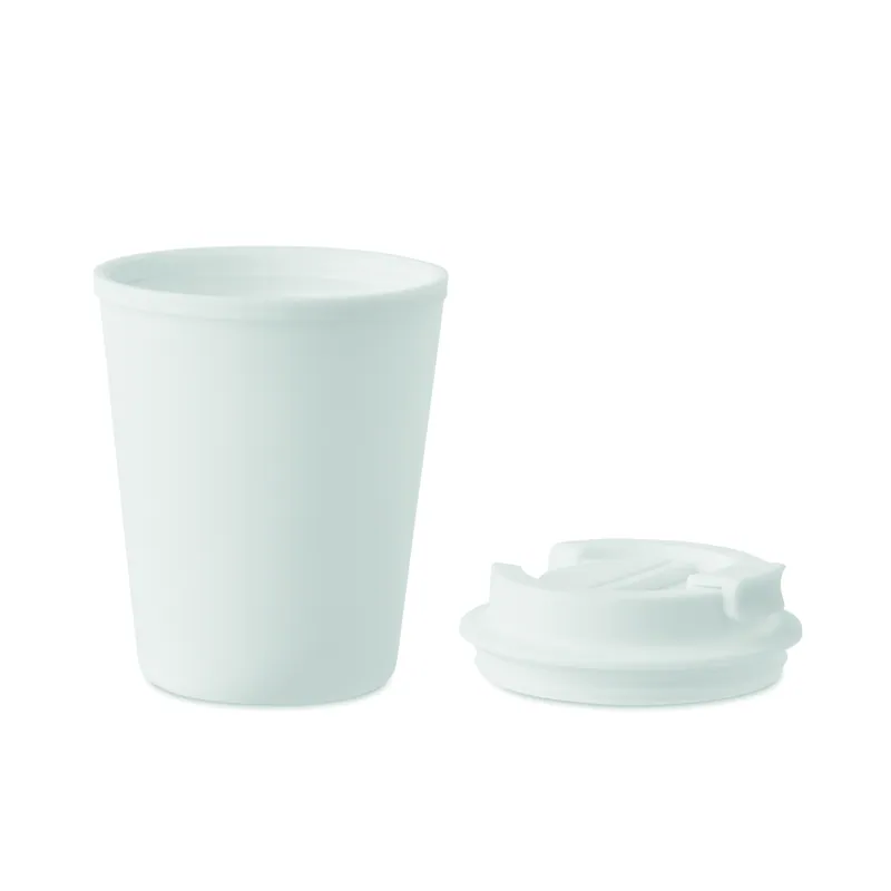 Glicine – Bicchiere riutilizzabile in polipropilene 300 ml, colore Bianco, vista aperta