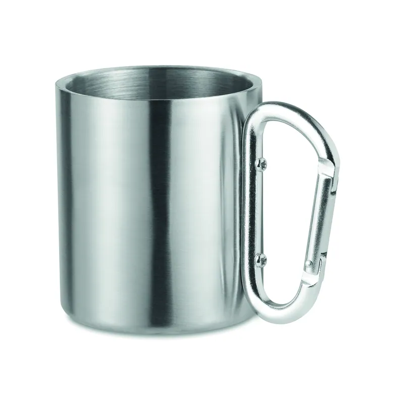 Aurora – Tumbler termico in acciaio inox 220 ml, colore Argento Opaco, vista fronte