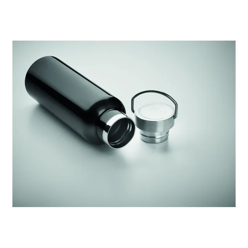 Cipresso – Borraccia termica in acciaio inox riciclato 500 ml, colore Nero, vista dettaglio