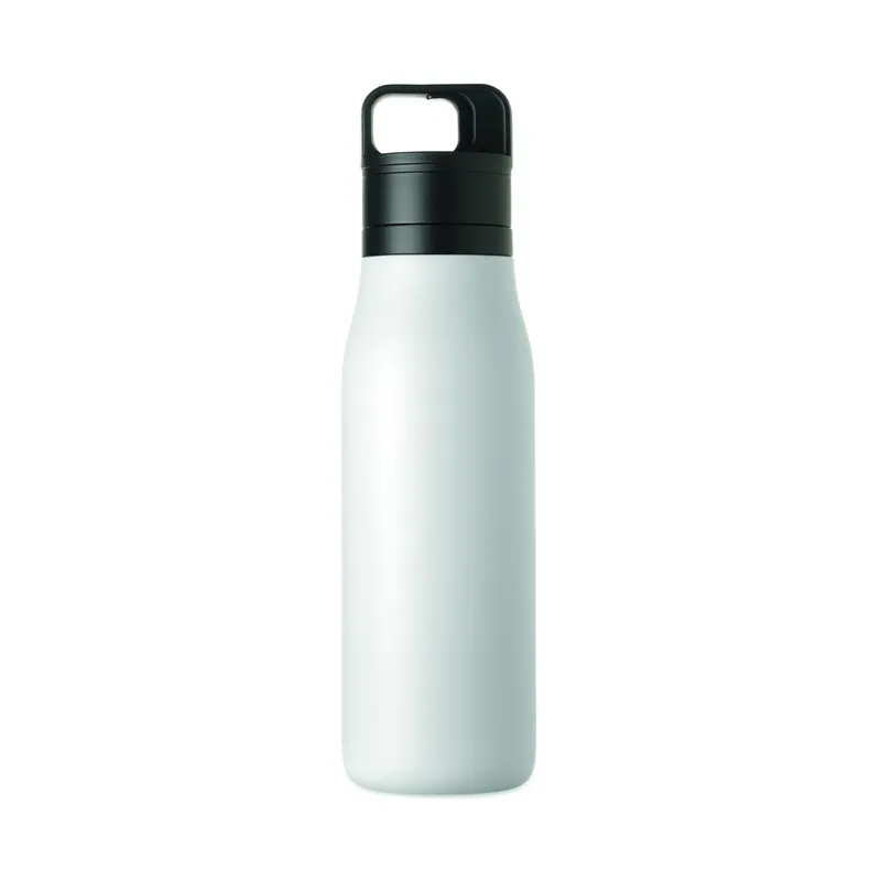 Tramonto – Borraccia termica in acciaio inox riciclato 500 ml, colore Bianco, vista aperta