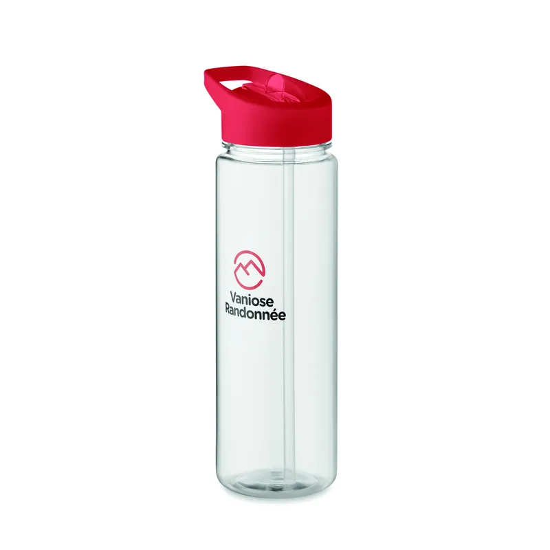 Levante – Borraccia sportiva in RPET riciclato 650 ml, colore Rosso, esempio di stampa