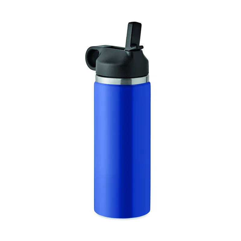 Pomice – Borraccia termica in acciaio inox riciclato 500 ml, colore Blu, vista fronte