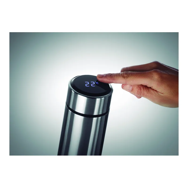 Magnolia – Thermos in acciaio inox 460 ml, colore Argento Opaco, vista aperta