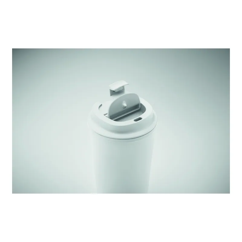 Sorgiva – Bicchiere riutilizzabile in PLA 350 ml, colore Bianco