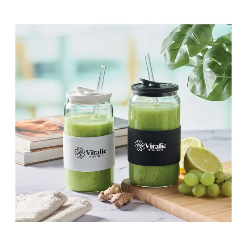 Lago – Bicchiere riutilizzabile in vetro borosilicato 550 ml, colore Bianco, foto ambientata