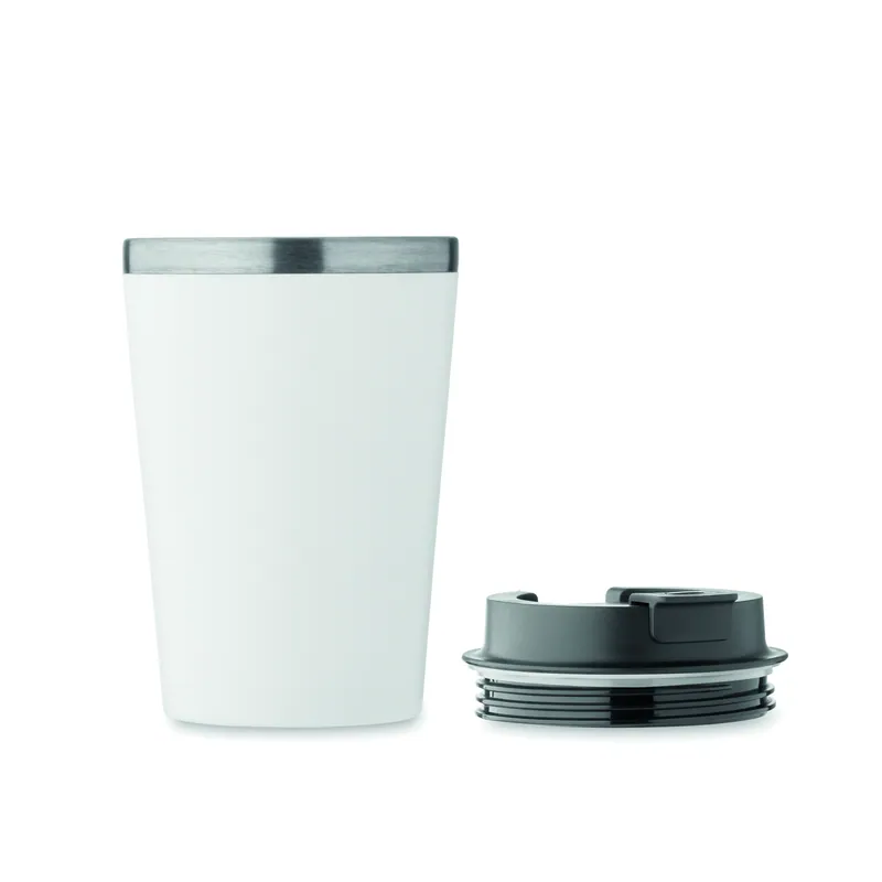 Marmo – Bicchiere riutilizzabile in acciaio inox riciclato 350 ml, colore Bianco