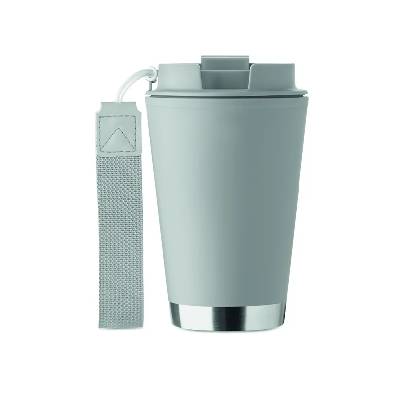 Abete – Bicchiere riutilizzabile in polipropilene 300 ml, colore Grigio, vista lato