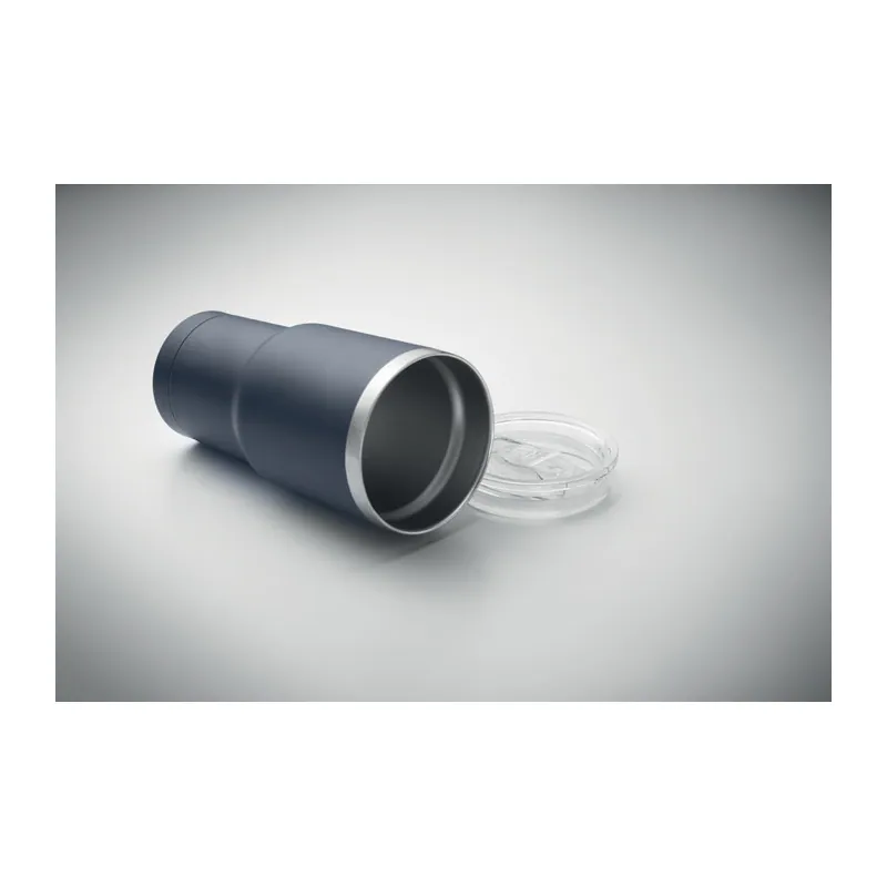 Ambra – Bicchiere riutilizzabile in acciaio inox 550 ml, colore Francese Navy, vista lato