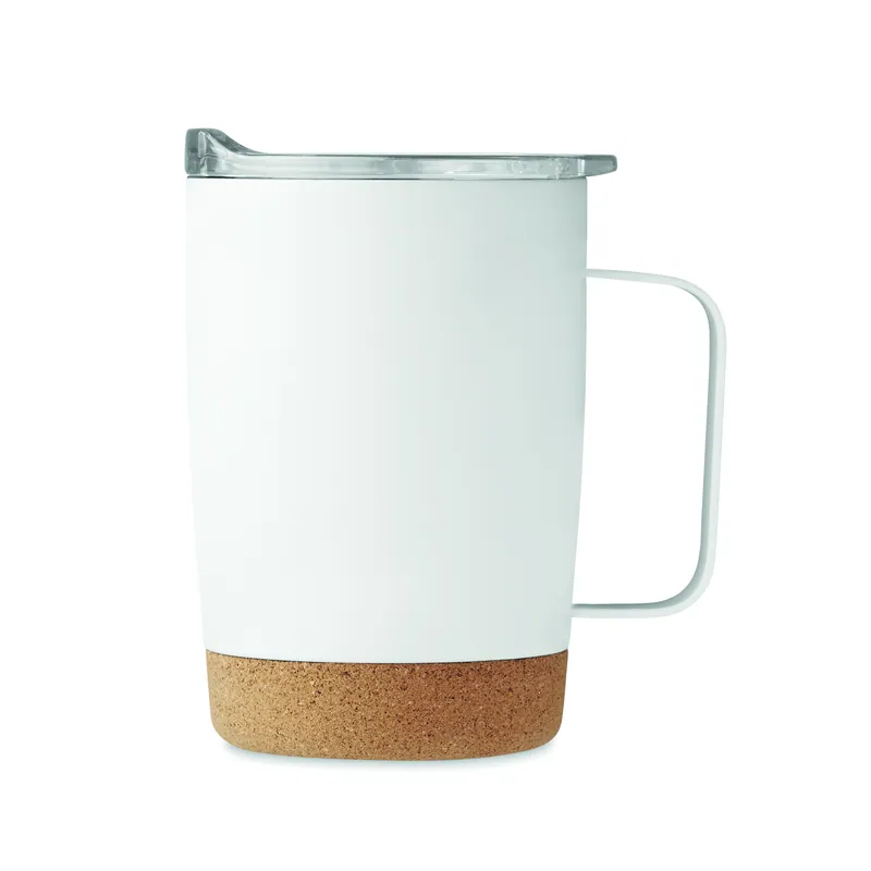 Risacca – Bicchiere riutilizzabile in acciaio inox 300 ml, colore Bianco, vista aperta