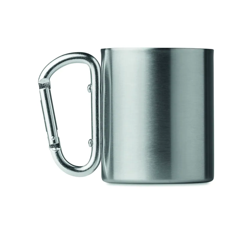Aurora – Tumbler termico in acciaio inox 220 ml, colore Argento Opaco, vista retro