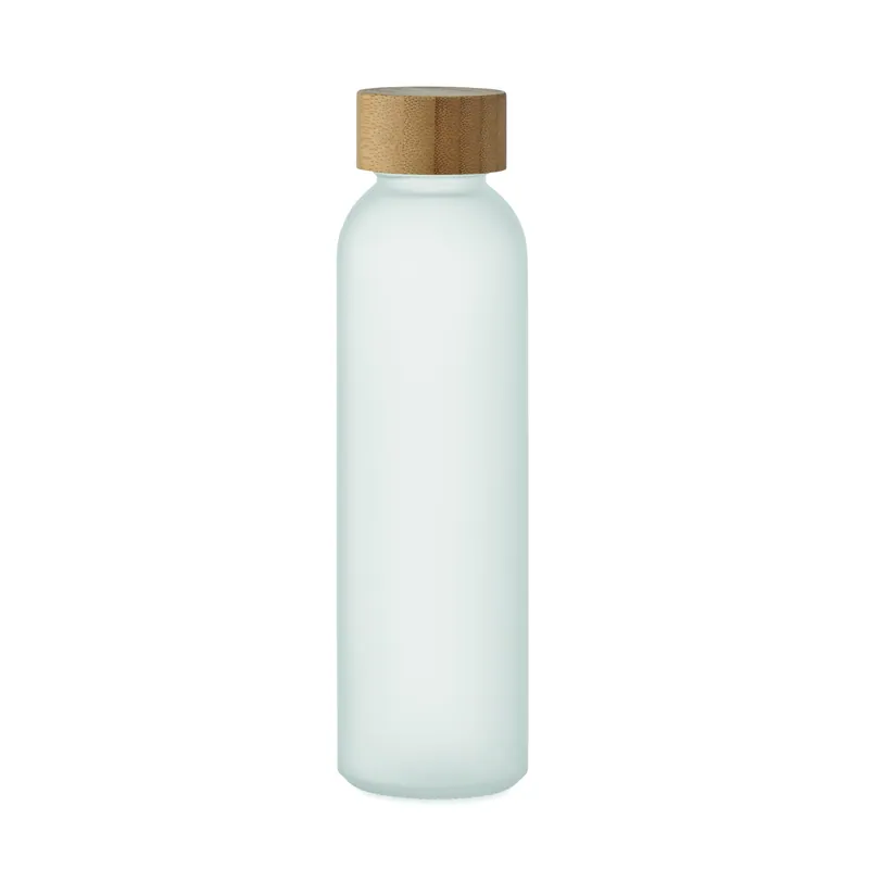 Estuario – Borraccia in vetro 500 ml, colore Bianco Trasparente, vista fronte