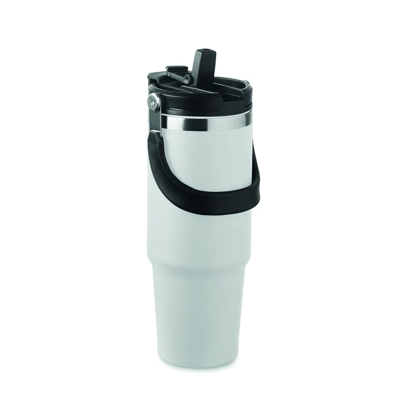 Nebbia – Bicchiere riutilizzabile in acciaio inox riciclato 850 ml, colore Bianco, vista fronte