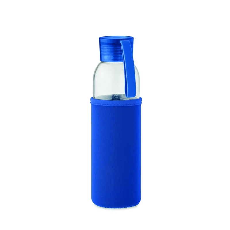 Bora – Borraccia in vetro 500 ml, colore Blu Royal, vista fronte