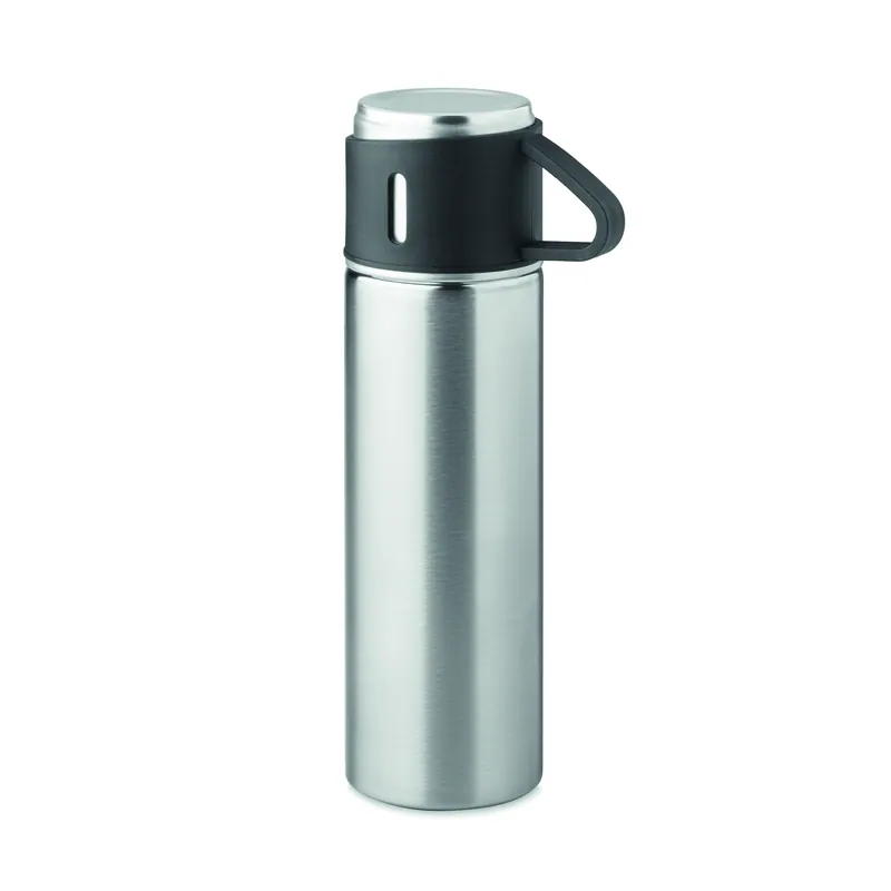 Arcobaleno – Thermos in acciaio inox 420 ml, colore Argento Opaco, vista fronte