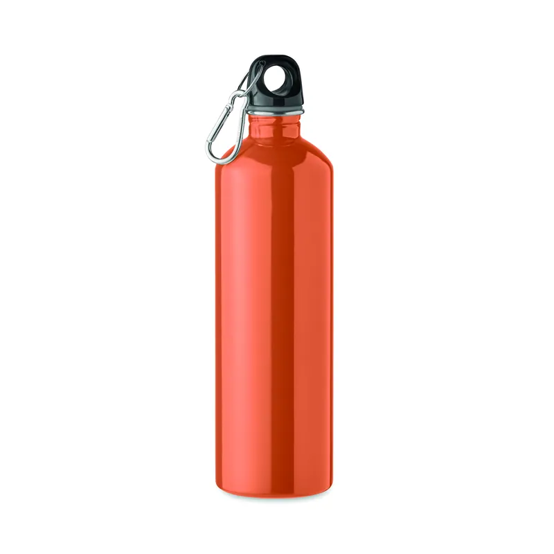 Fiordo – Borraccia sportiva in acciaio inox riciclato 750 ml, colore Arancio, vista fronte