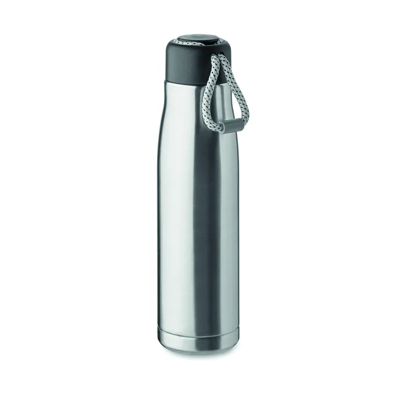 Vespro – Borraccia termica in acciaio inox riciclato 500 ml, colore Argento Opaco, vista fronte