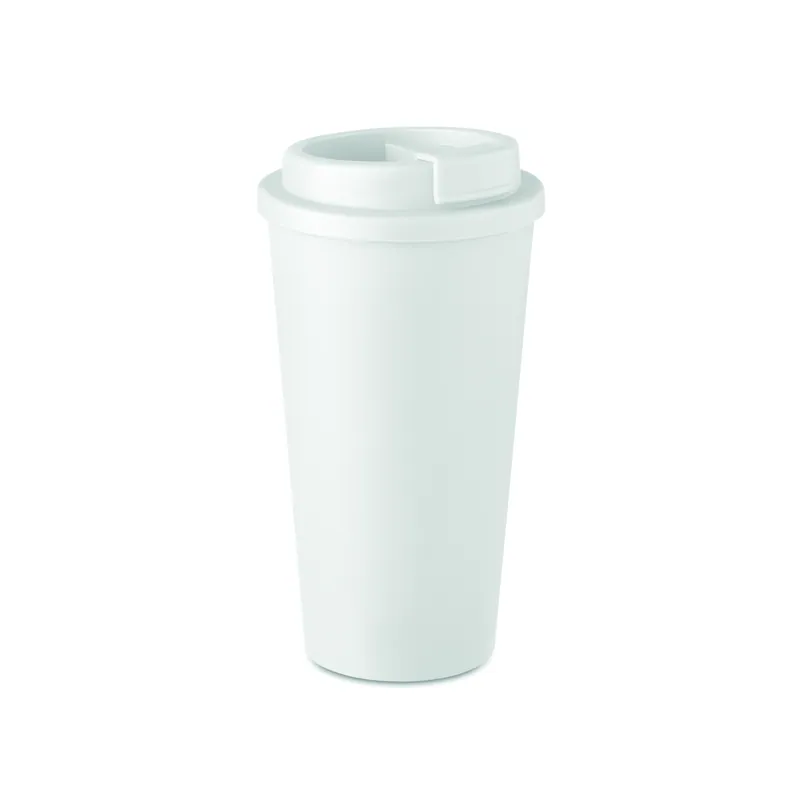 Medusa – Bicchiere riutilizzabile in polipropilene 475 ml, colore Bianco, vista fronte