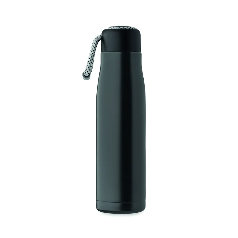 Vespro – Borraccia termica in acciaio inox riciclato 500 ml, colore Nero, vista lato
