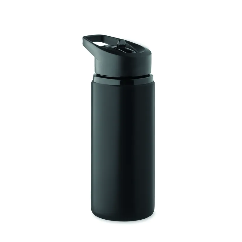 Foresta – Borraccia sportiva in acciaio inox riciclato 500 ml, colore Nero, vista lato