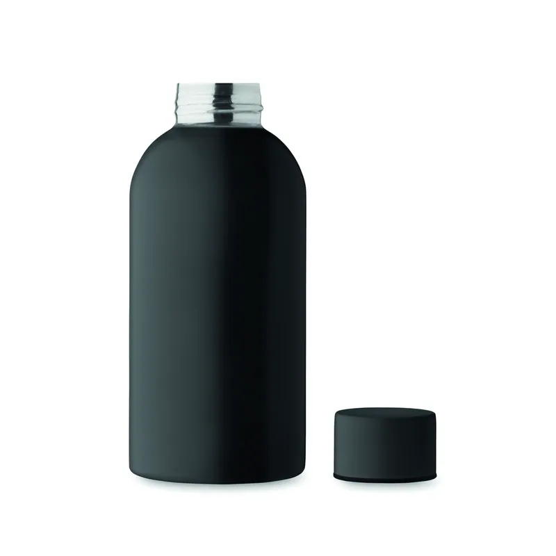 Neve – Borraccia sportiva in acciaio inox riciclato 500 ml, colore Nero, vista dall alto