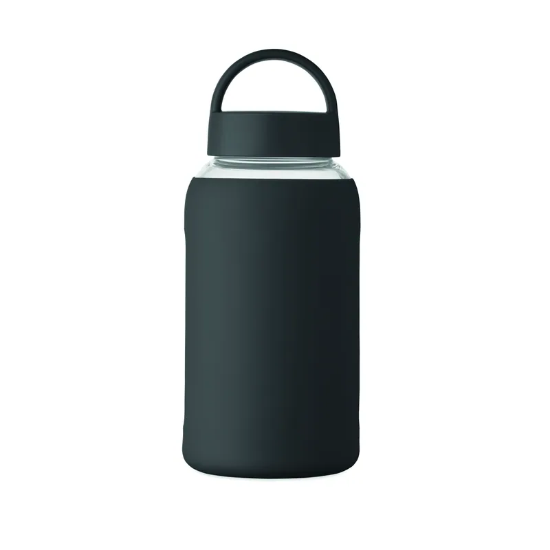Mirto – Borraccia in vetro 600 ml, colore Nero, vista dall alto