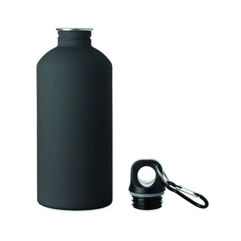 Zefiro – Borraccia sportiva in acciaio inox riciclato 500 ml, colore Nero, vista retro