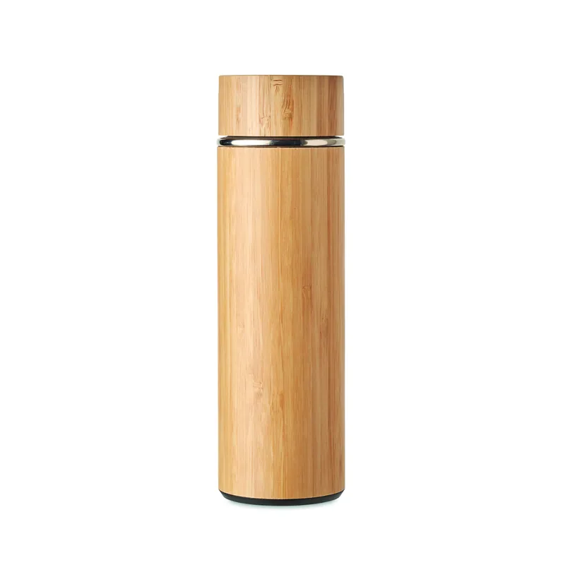 Tramontana – Borraccia termica in acciaio inox 400 ml, colore Legno, vista lato