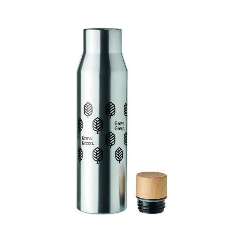 Isola – Borraccia termica in acciaio inox 500 ml, colore Argento Opaco, vista lato