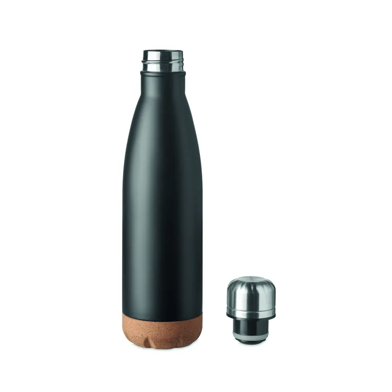 Stella marina – Borraccia termica in acciaio inox 600 ml, colore Nero, vista lato