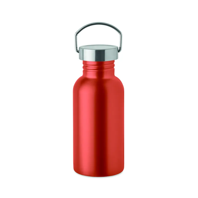 Faggio – Borraccia sportiva in acciaio inox riciclato 500 ml, colore Arancio, vista fronte