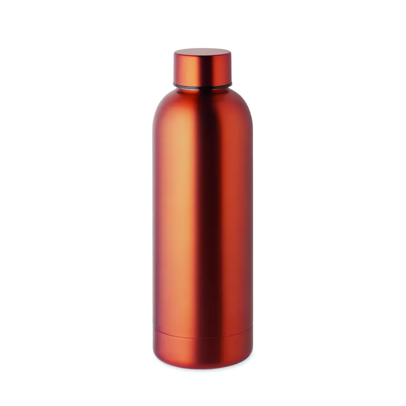 Solstizio – Borraccia termica in acciaio inox riciclato 500 ml, colore Arancio, vista fronte