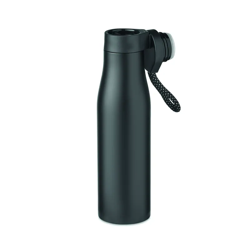 Lillà – Thermos in acciaio inox 600 ml, colore Nero, vista lato